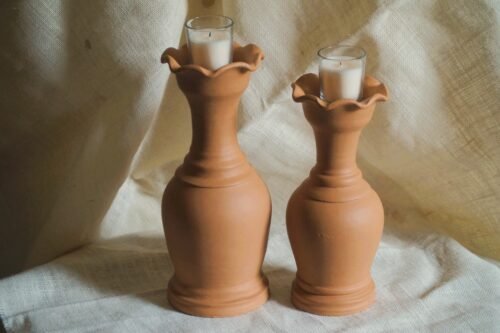 Raw Earthy Candlestand - Set of Two
