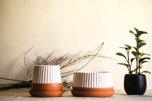 Vertical Engraved Planters