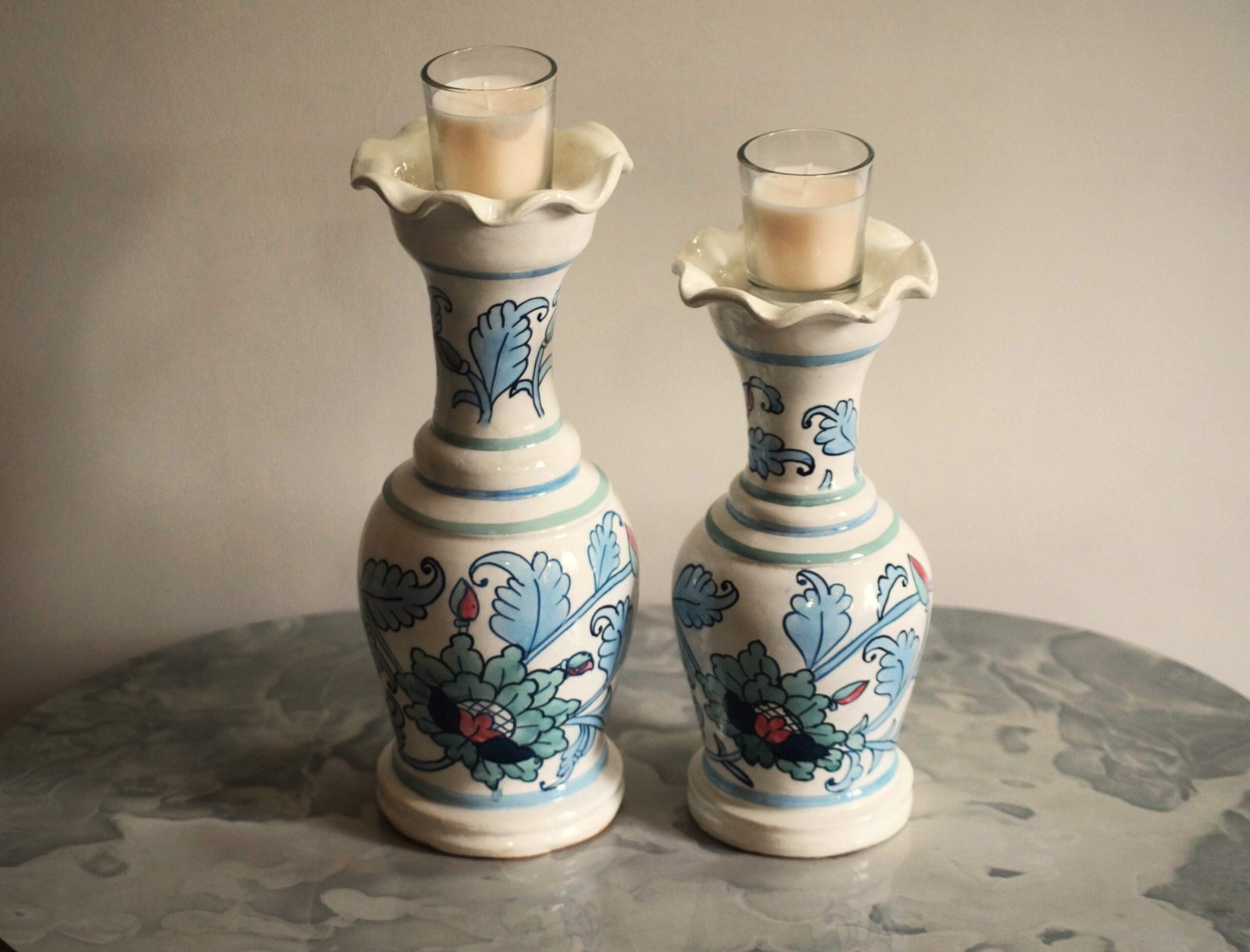 Floral Candlestand - Set of Two - Image 6