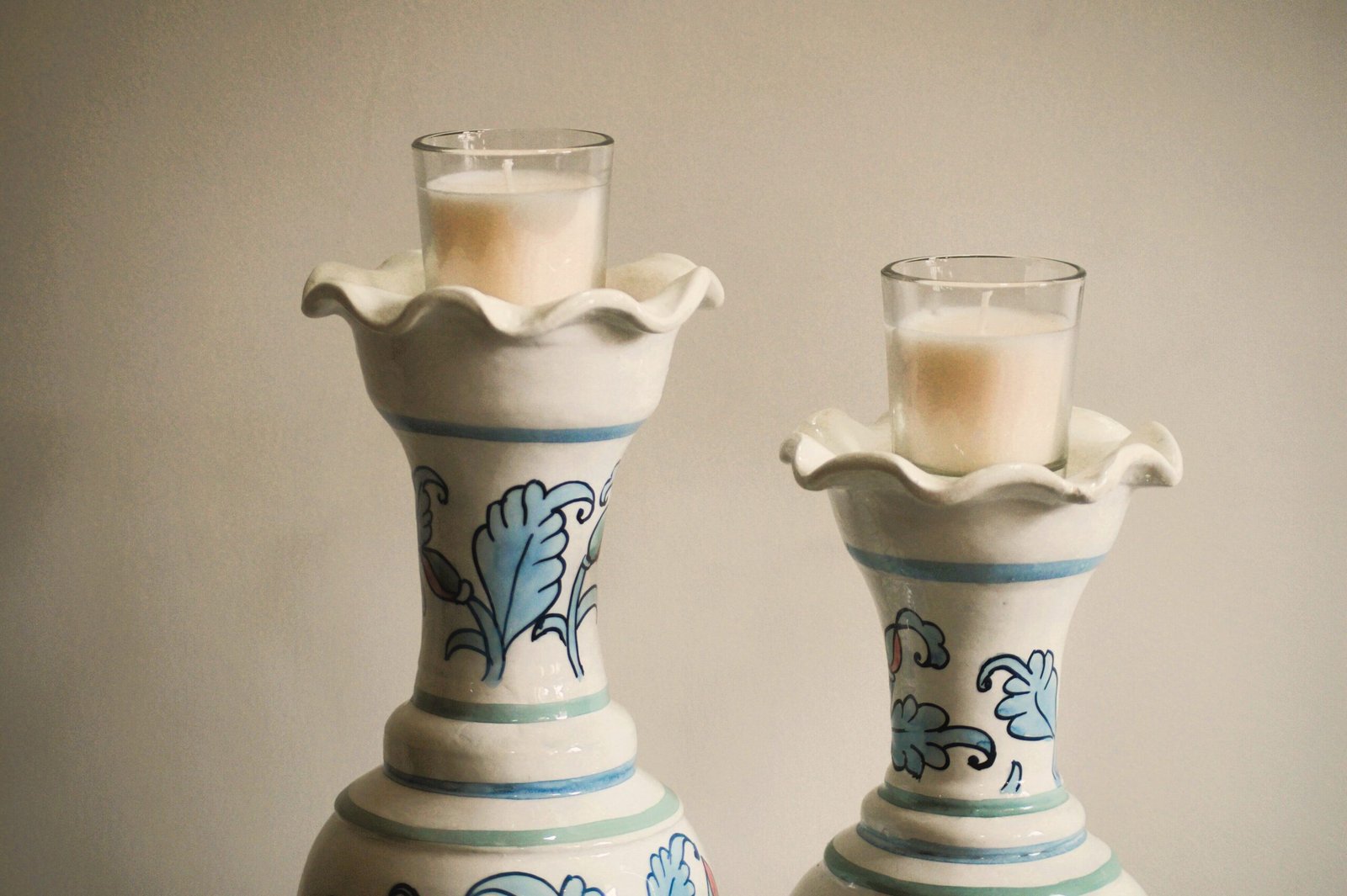Floral Candlestand - Set of Two - Image 3